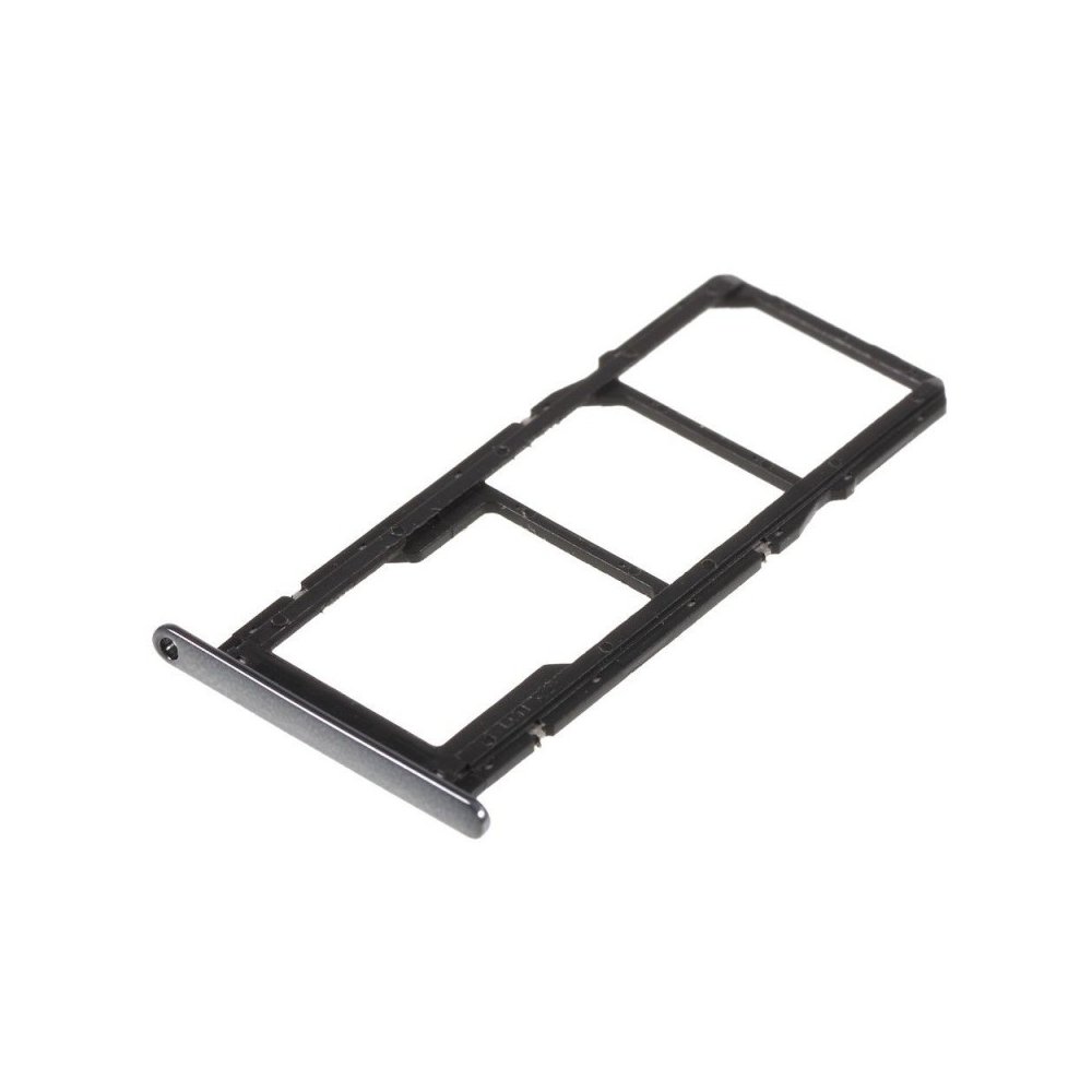 TIROIR SUPPORT CARTE DOUBLE SIM MICROSD DU HUAWEI Y6 2018 NOIR