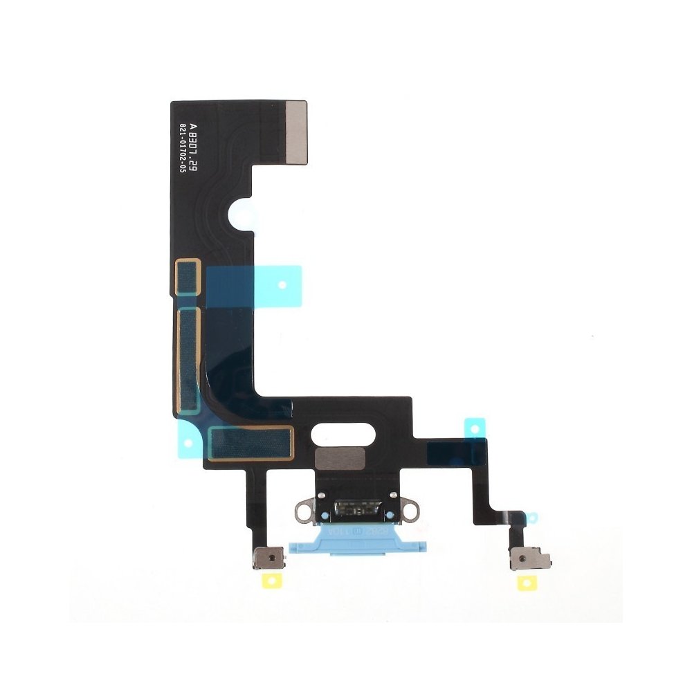 Nappe connecteur port de charge charging flex compatible iPhone Xr Bleu