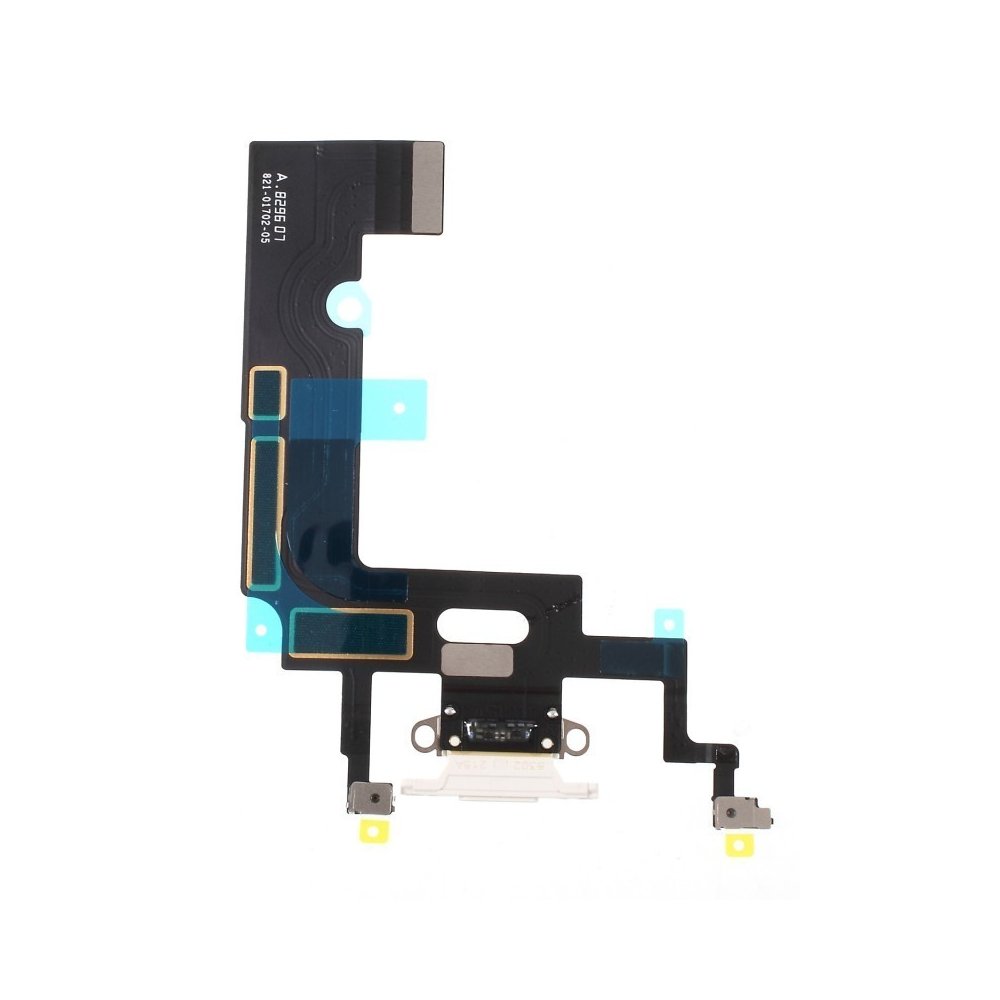 Nappe connecteur port de charge charging flex compatible iPhone Xr Blanc