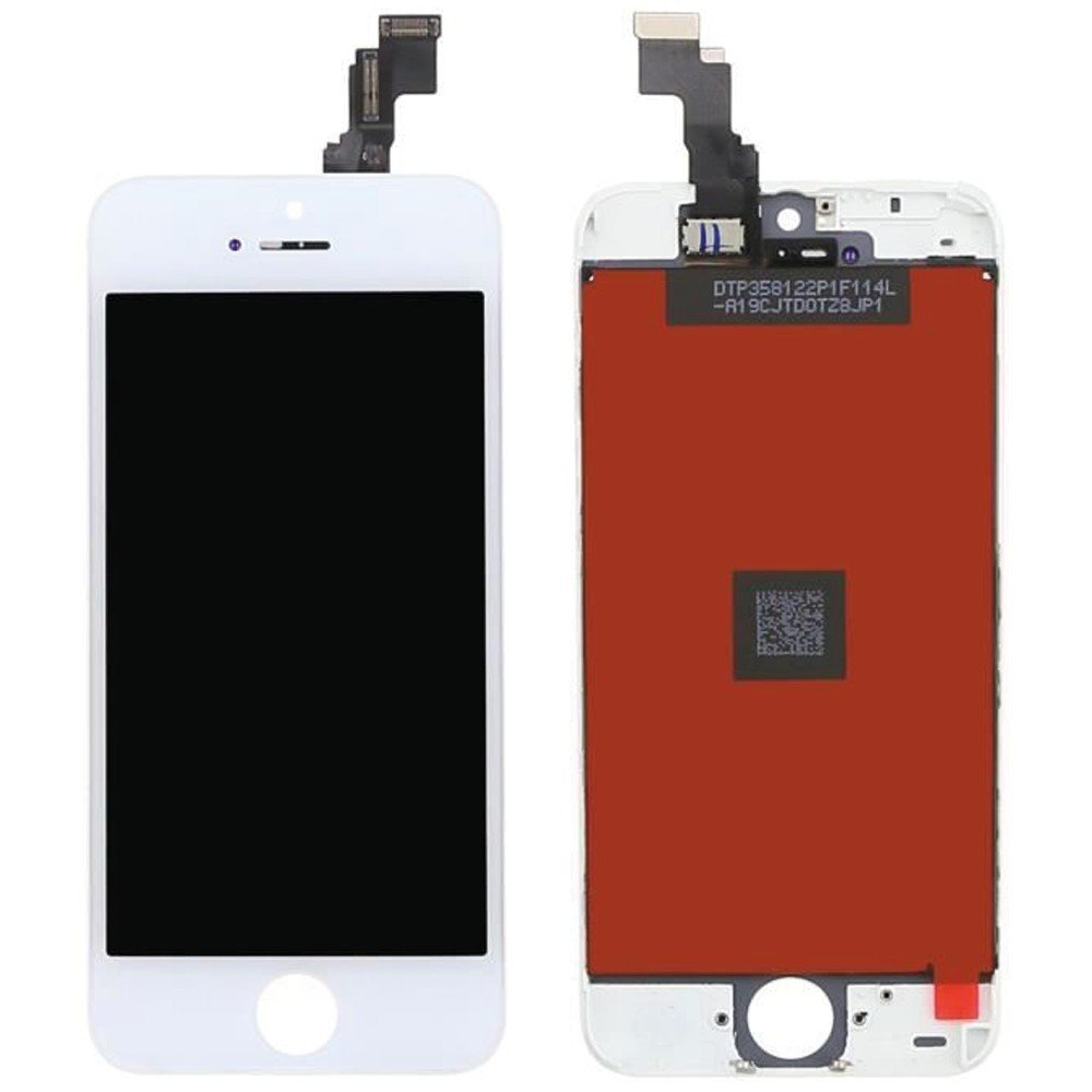 ECRAN LCD POUR IPHONE 5С BLANC RETINA + VITRE TACTILE SUR CHASSIS SANS OUTILS