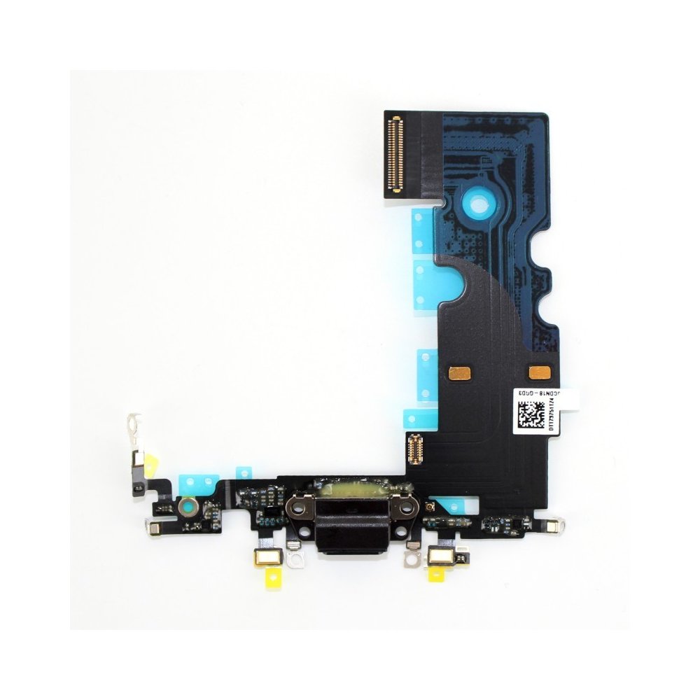Nappe dock flex connecteur de charge noir micro antenne compatible iPhone 8