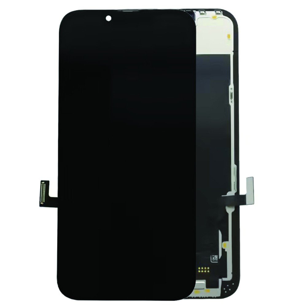 ECRAN OLED POUR IPHONE 13 VITRE TACTILE SUR CHASSIS NOIR SANS OUTILS