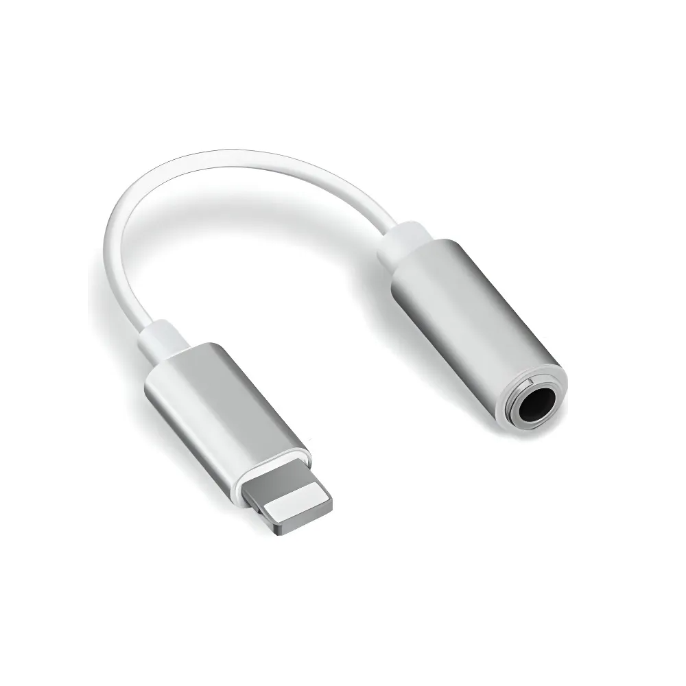 Adaptateur Jack 3,5mm Audio Écouteurs compatible iPhone X XR Xs Xs Max 8 8+ 7+ Blanc