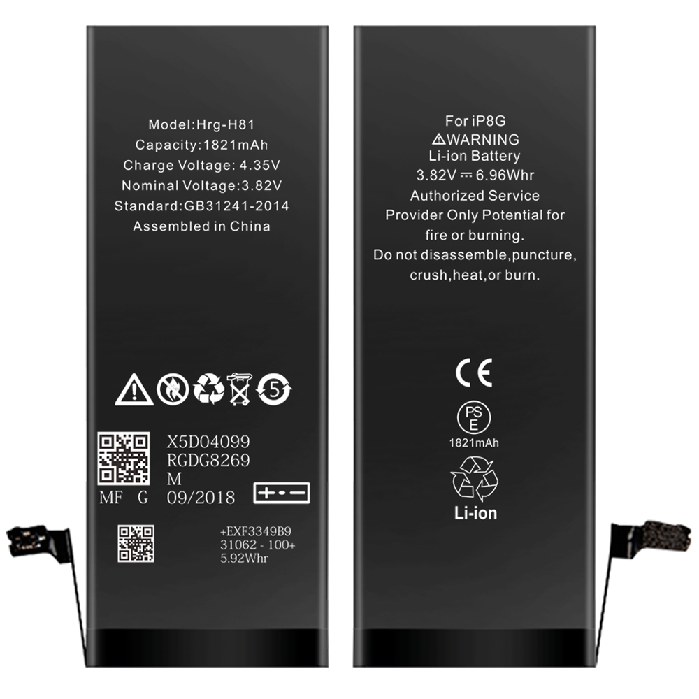 BATTERIE POUR IPHONE 8 INTERNE NEUVE DE REMPLACEMENT SANS OUTILS