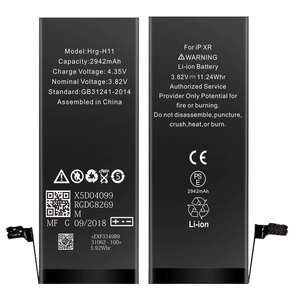 BATTERIE POUR IPHONE XR INTERNE NEUVE DE REMPLACEMENT SANS OUTILS