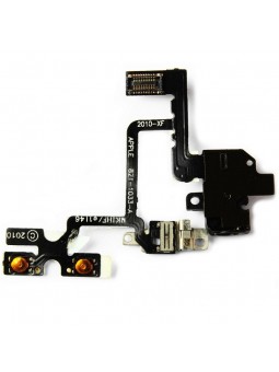 Nappe prise jack vibreur volume audio compatible iPhone 4 Noir