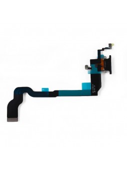 Nappe dock flex connecteur de charge Noir avec micro et antenne compatible iPhone X