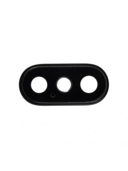 Lentille Vitre Cache caméra arrière compatible iPhone X Noir