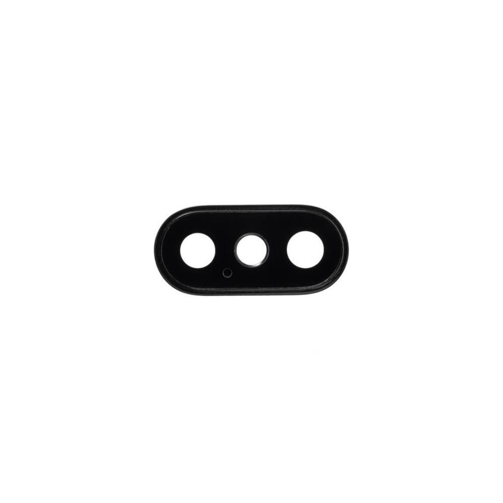 Lentille Vitre Cache caméra arrière compatible iPhone X Noir