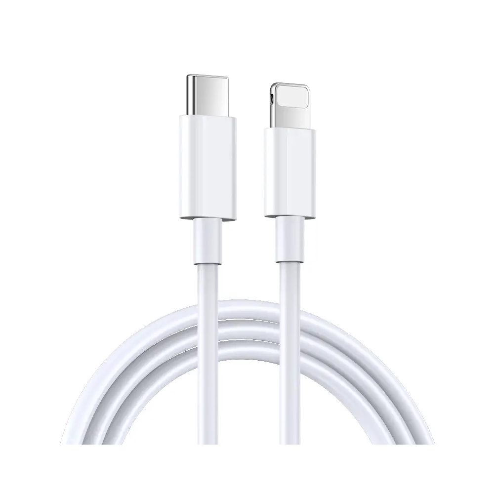 Câble de Données Chargeur USB Type-C PD compatible iPhone Blanc