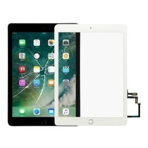 Vitre Tactile pour iPad 5 9.7 Blanc Pré Assemblée sans outils (A1822, A1823)
