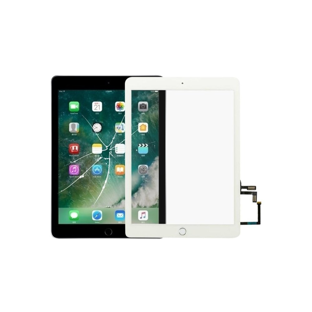 Vitre Tactile pour iPad 5 9.7 Blanc Pré Assemblée sans outils (A1822, A1823)