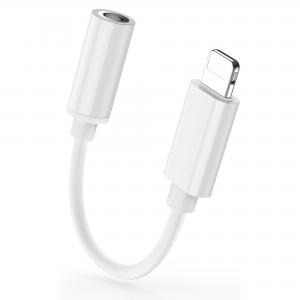Adaptateur compatible iPhone vers Jack 3.5mm Audio compatible iPhone X 8 8+ 7+ Blanc BLUETOOTH