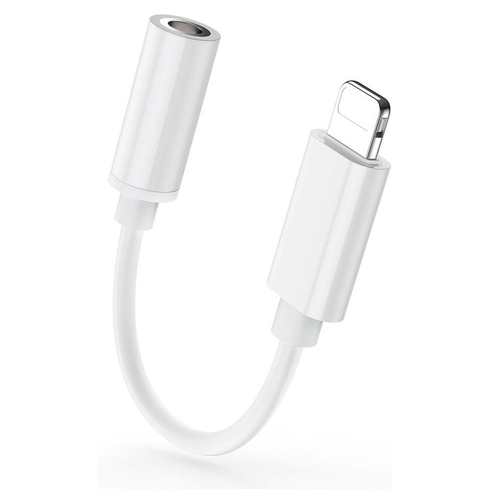 Adaptateur compatible iPhone vers Jack 3.5mm Audio compatible iPhone X 8 8+ 7+ Blanc BLUETOOTH