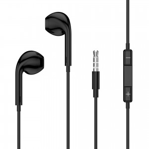 Ecouteurs noir pour Iphone 4 4S 5 5S 5C 6 6S PLUS kit main libre volumes jack 3.5MM