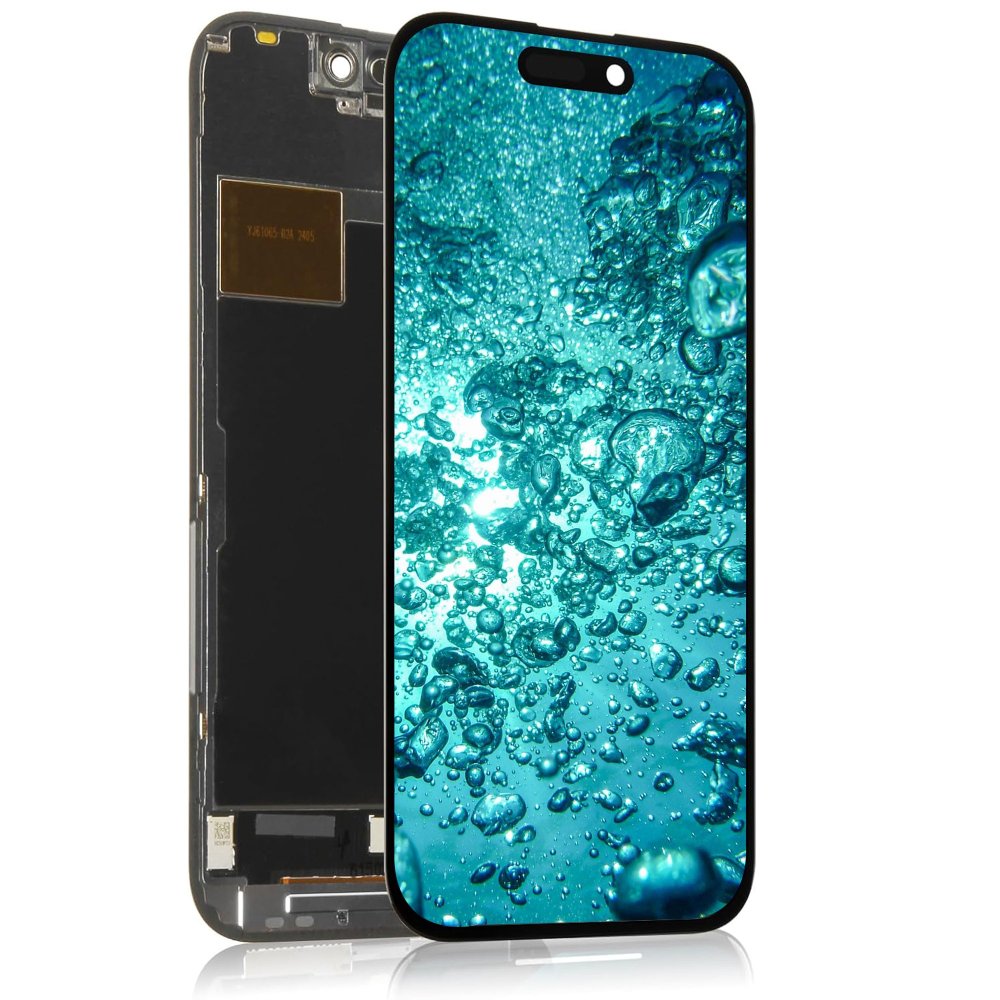 ECRAN LCD POUR IPHONE 15 PRO RETINA VITRE TACTILE SUR CHASSIS TFT SANS OUTILS