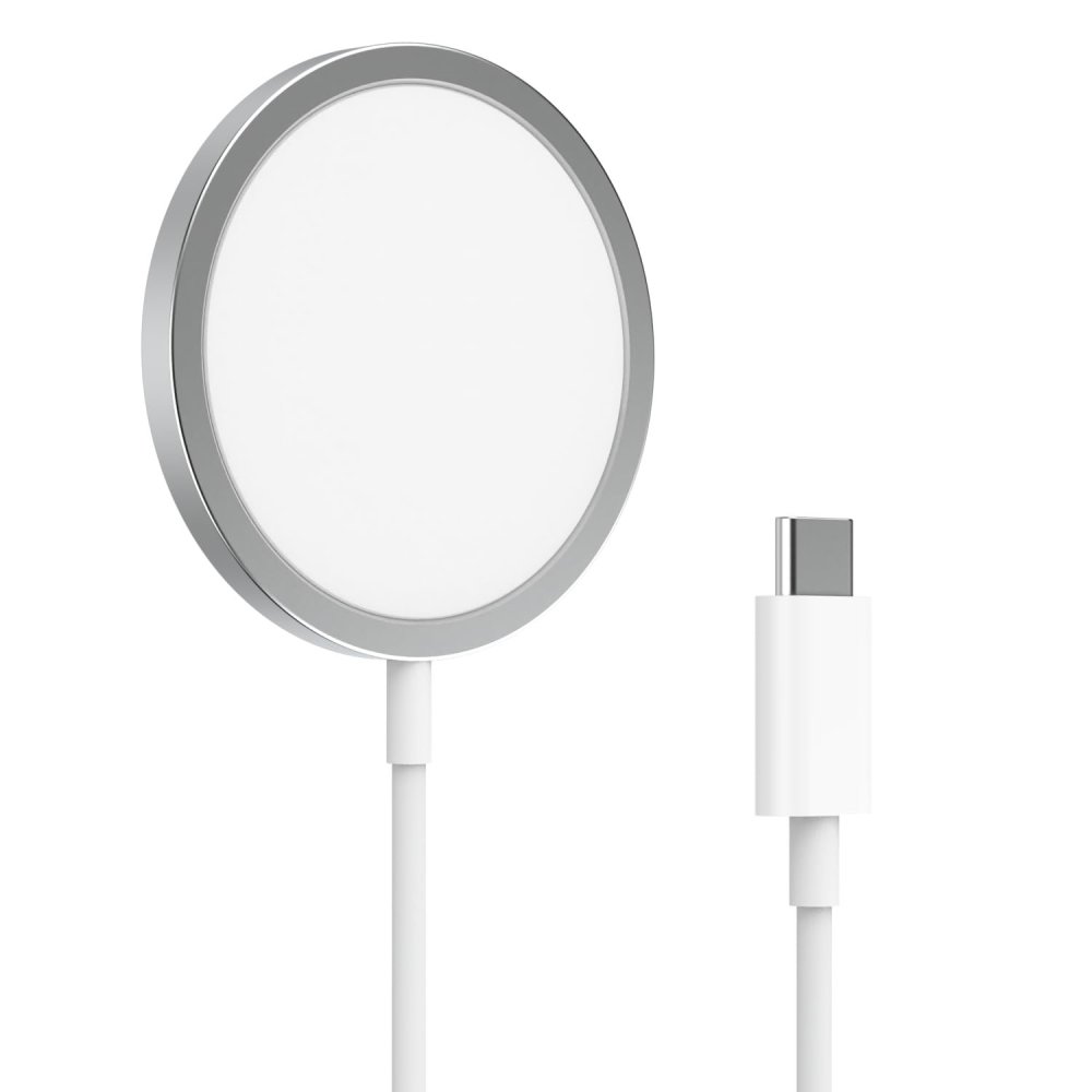 Chargeur Sans Fil Charge Rapide 15W Induction Magnétique Compatible iPhone 15-14-14 Plus-14 Pro-14 Pro Max-13-12-11-X-Xs