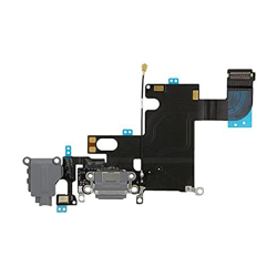 NAPPE JACK POUR IPHONE 6 ECOUTEUR + CONNECTEUR DE CHARGE GRIS-NOIR