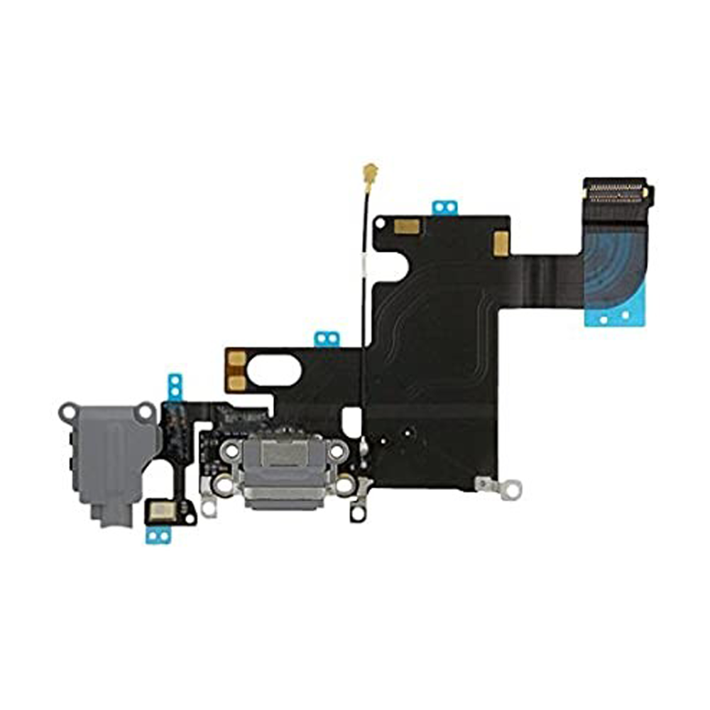 NAPPE JACK POUR IPHONE 6 ECOUTEUR + CONNECTEUR DE CHARGE GRIS-NOIR