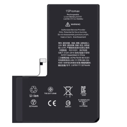 BATTERIE COMPATIBLE AVEC IPHONE 15 PRO MAX INTERNE NEUVE DE REMPLACEMENT SANS OUTILS