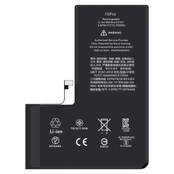 BATTERIE COMPATIBLE AVEC IPHONE 15 PRO INTERNE NEUVE DE REMPLACEMENT SANS OUTILS