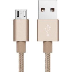 Câble Rond Micro-USB LDNIO LS08S Or 1m