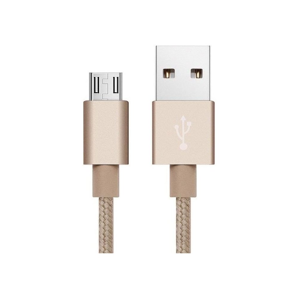 Câble Rond Micro-USB LDNIO LS08S Or 1m