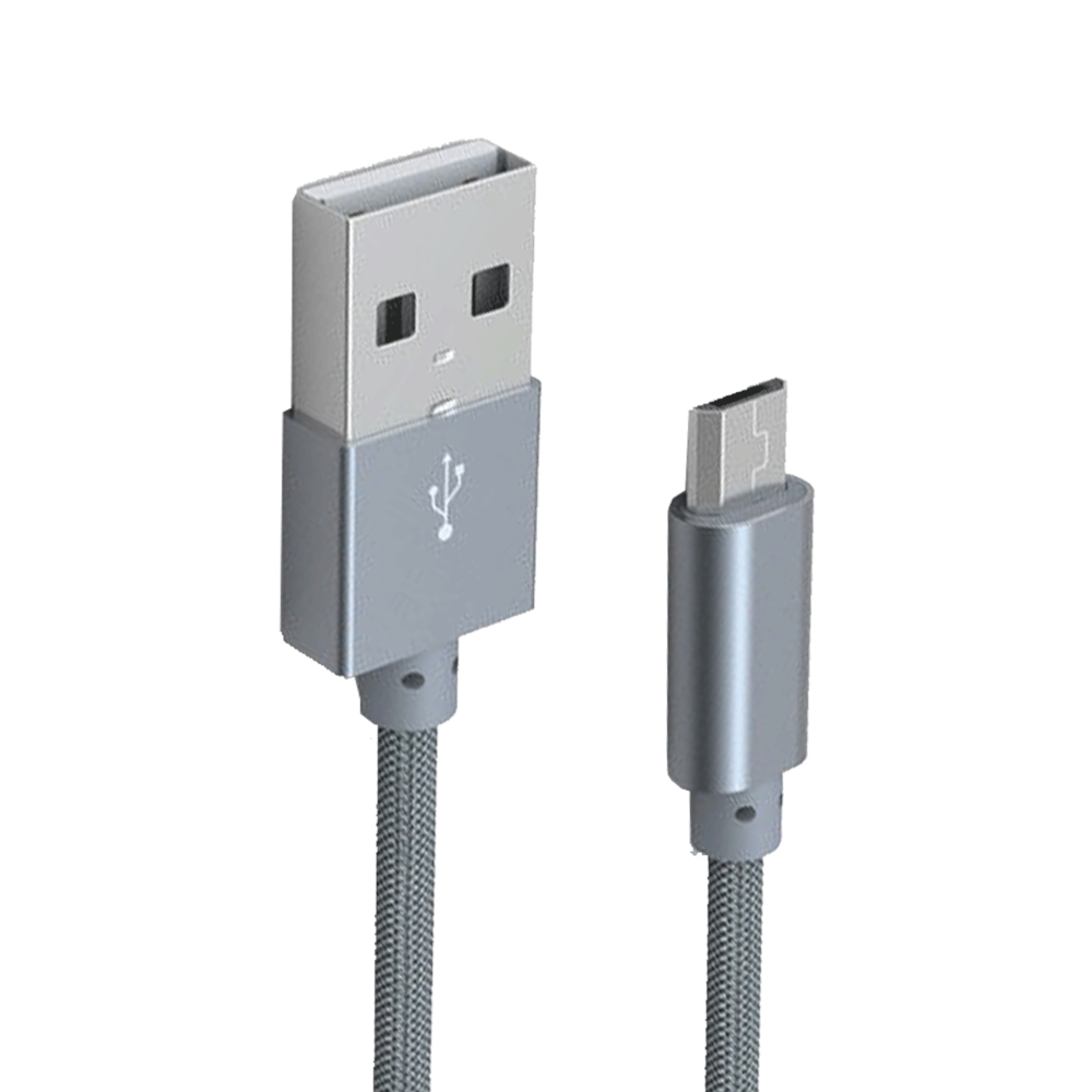 Câble Rond Micro-USB LDNIO LS08S Argent 1m