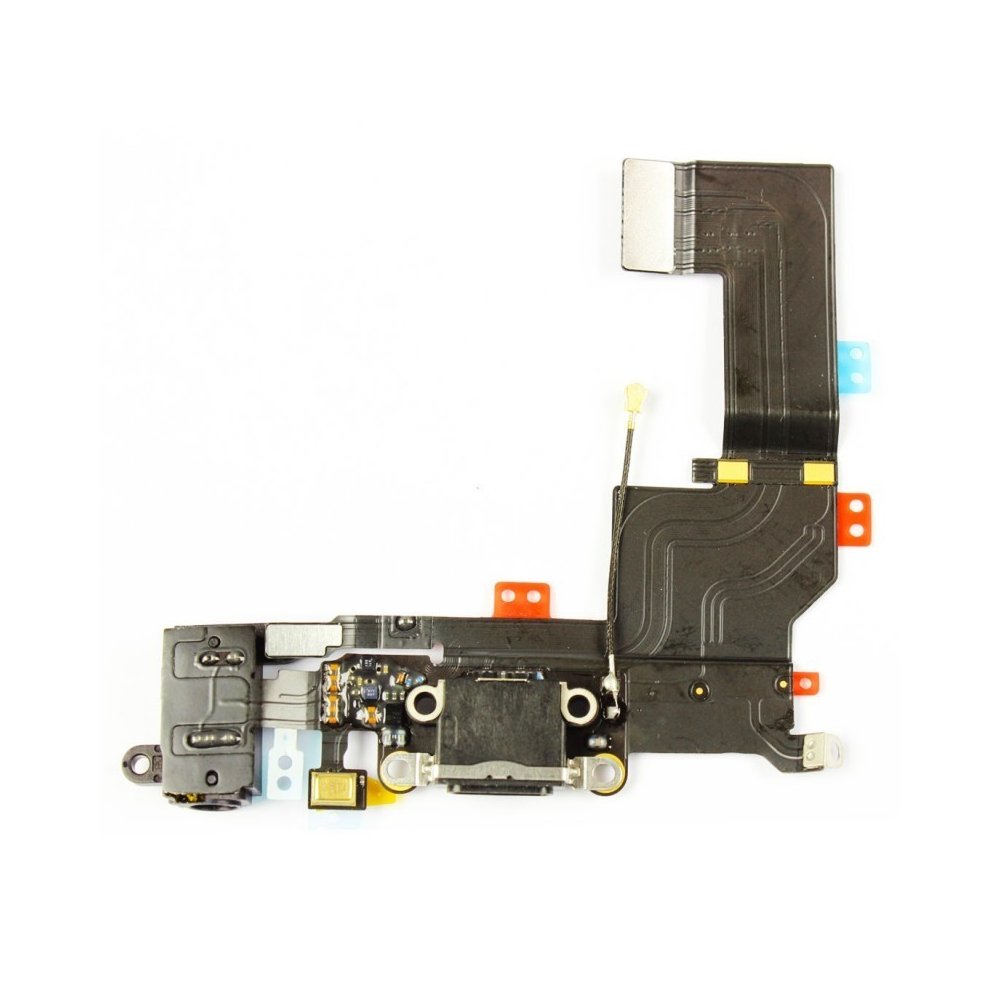 NAPPE DOCK CONNECTEUR DE CHARGE ET JACK POUR IPHONE SE NOIR