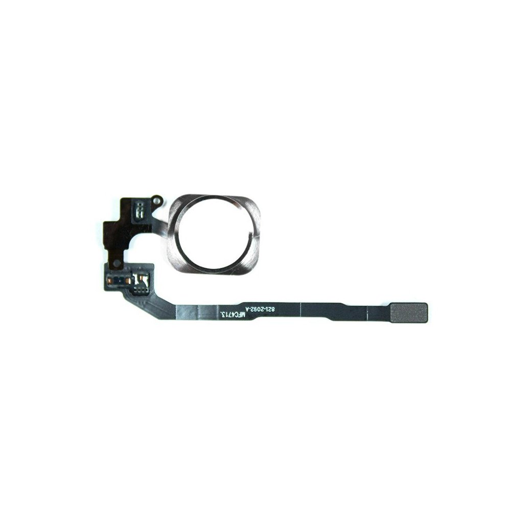 BOUTON HOME COMPLET AVEC NAPPE POUR IPHONE 5S/SE BLANC - ARGENT