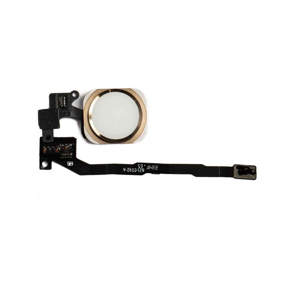 BOUTON HOME COMPLET AVEC NAPPE POUR IPHONE 5S/SE BLANC - OR